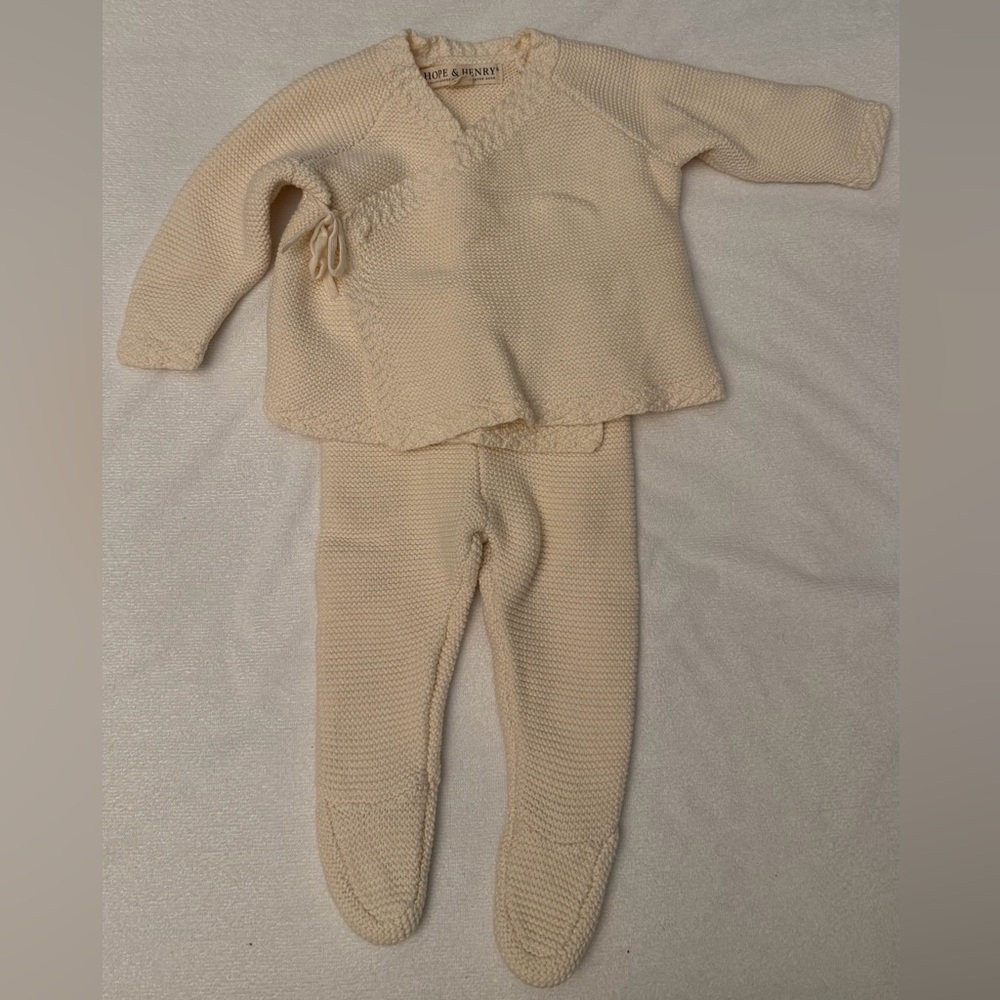 Cozy Cream Kids Knit Matching Set